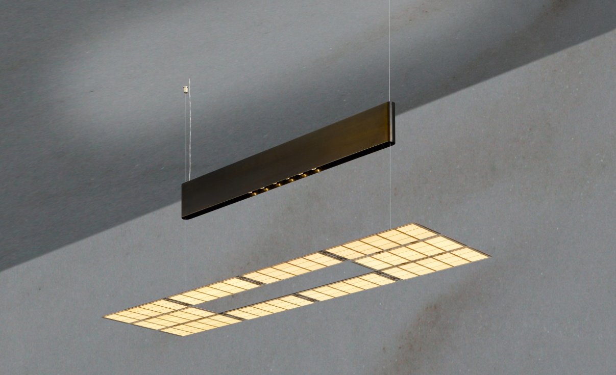 Pendelleuchte von Siteco mit OLEDs und LEDs.
